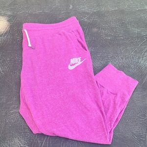 Pink Nike Cropped Joggers